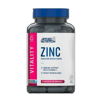Applied Nutrition Zinc - 15mg Strength Supplement for Normal Immune System Function, Bones, Hair, Skin & Nails, Made in The UK, Vegan