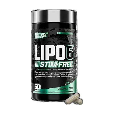 Nutrex Research LIPO SIX Stim-Free Metabolism & Appetite Support Supplement – Reduce Hunger | Non-Stimulant Weight Management Supplement for Women and Men