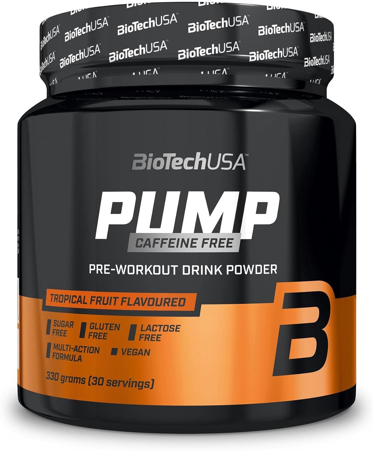 BioTechUSA Pump Caffeine Free | Energy, Focus & Immune Support | 19 Active Ingredients | Pre-Workout Drink Powder