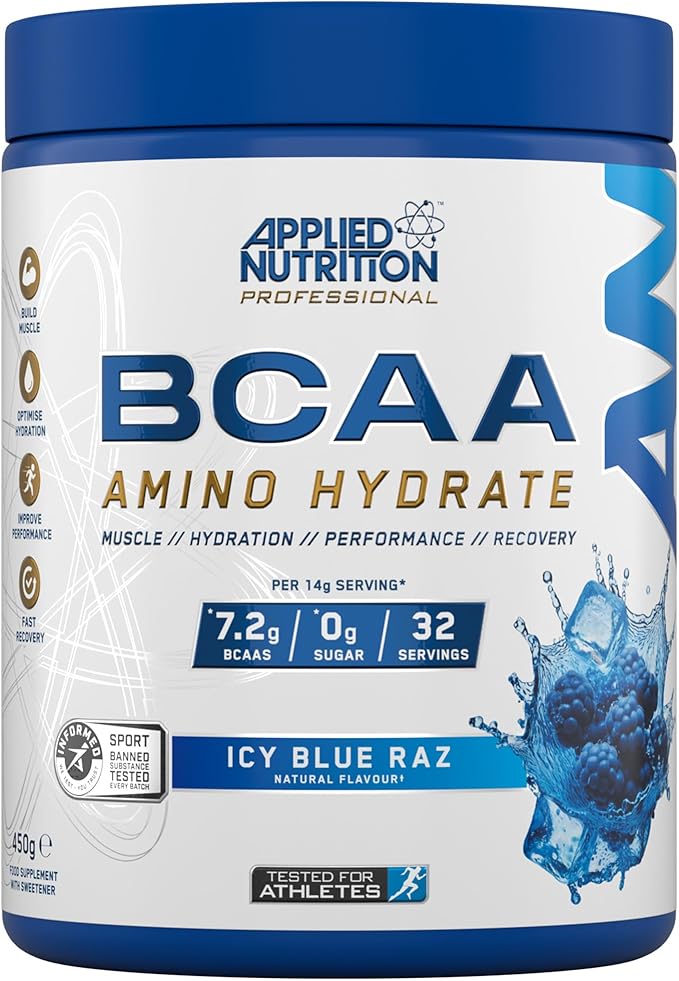 Applied Nutrition BCAA Powder - Branched Chain Amino Acids BCAAs Supplement, Amino Hydrate Intra Workout & Recovery Energy Drink