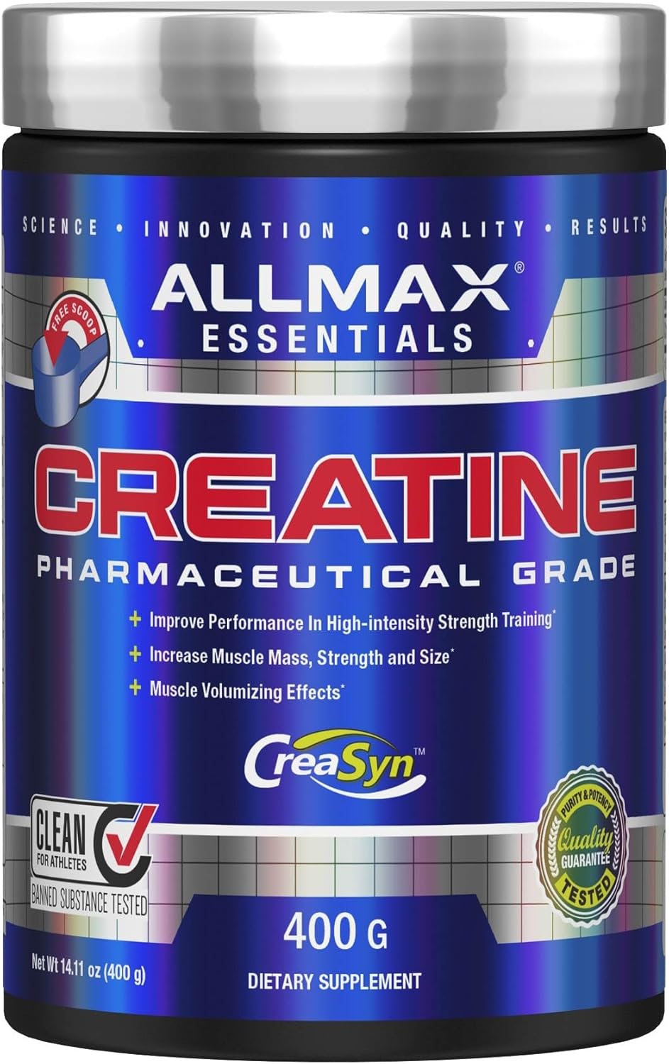 AllMax Nutrition Creatine Monohydrate - Improves Performance & Training Intensity - Vegan & Gluten Free